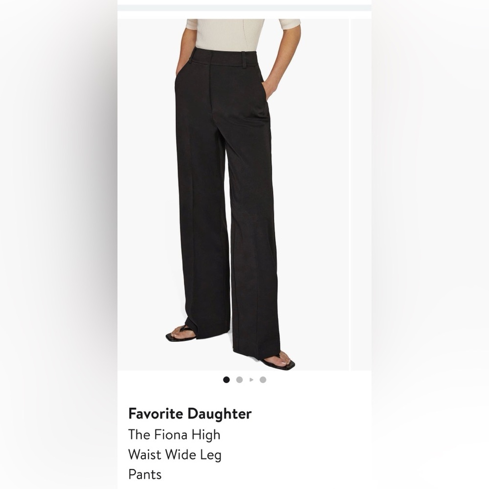 Favorite Daughter Fiona High Waist Wide Leg Pants-Navy size 4